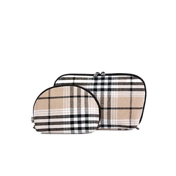 ✨Gone for Good✨ Beis - The Cosmetic Pouch Set in Plaid - Picture 6 of 6